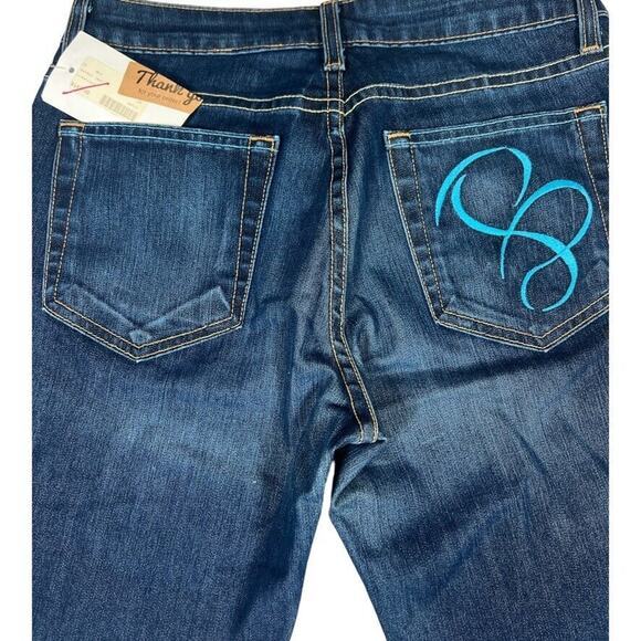 Blujeanious Women's Embroidered Flare Jeans Blue Size 26 Denim Casual - Picture 4 of 5